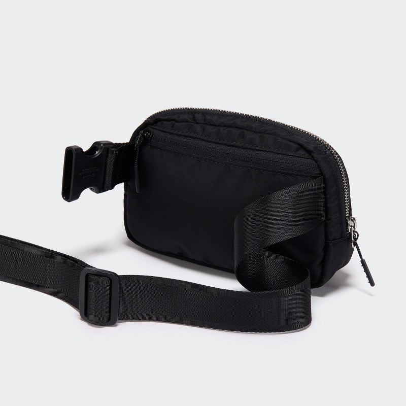 Pander Black Belt Bag with Adjustable Strap  Pander Nylon Mini Fanny Pack for Outdoors Workout Traveling Casual Running Cycling  1L - Image 4
